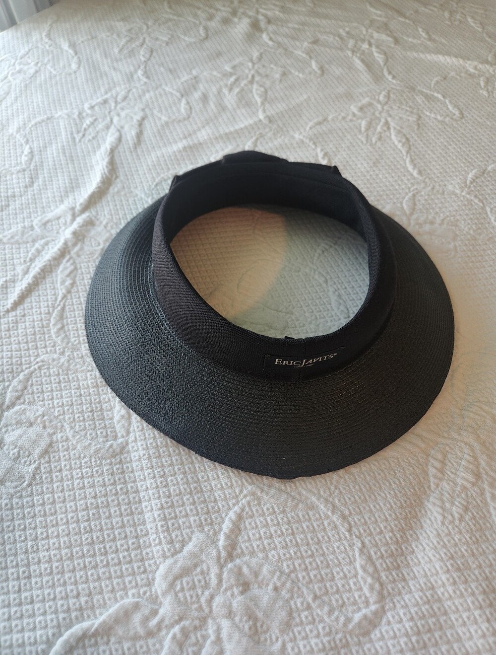 Eric Javits Black Wide-Brim Sun Visor - Picture 2 of 7